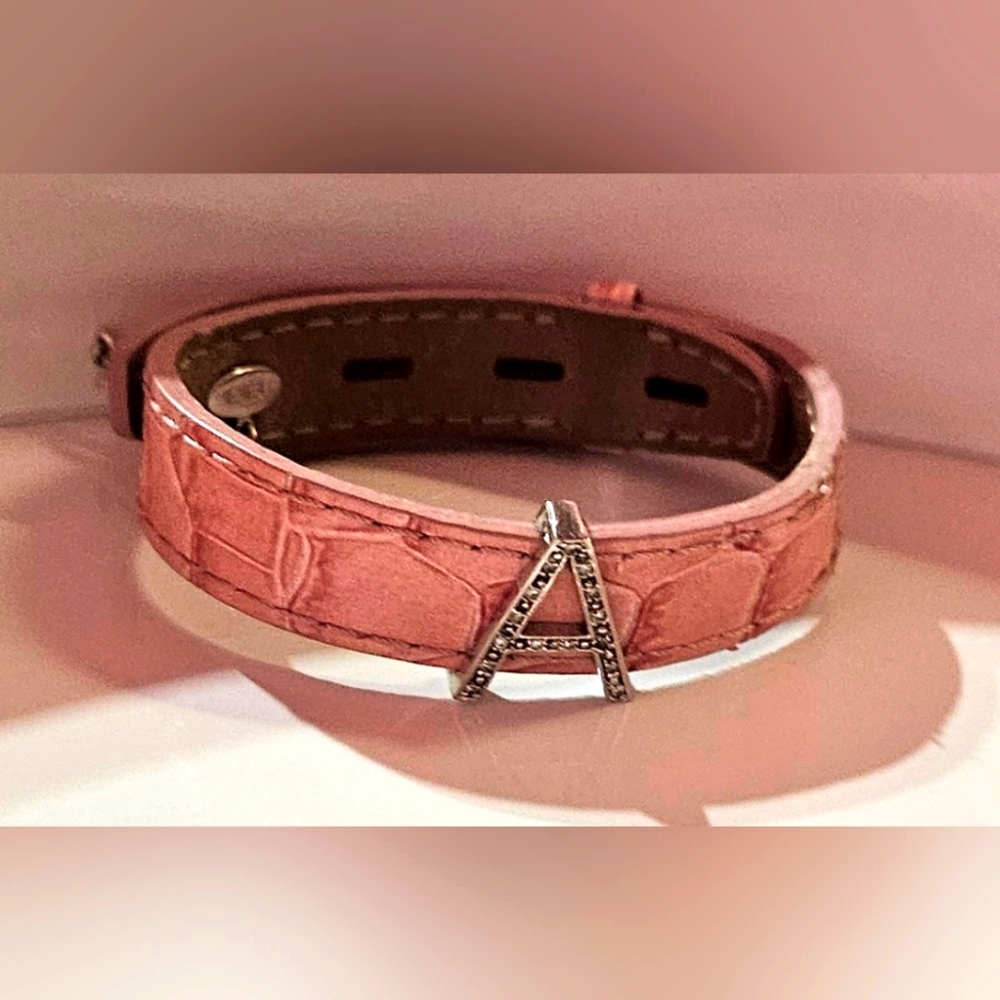 EFFY Pink Bracelet with 14 K white gold Initial Charm